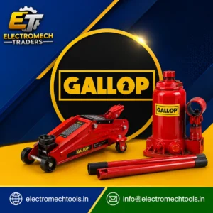Gallop Tools brand category thumbnail by Electromech Tools featuring genuine Gallop hydraulic floor jack and bottle jack for industrial and automotive applications.